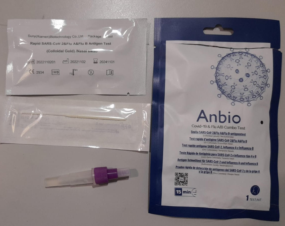 ANBIO TEST SARS-COV 2 + GRIPE A/B ANTIGEN COMBO TEST KIT